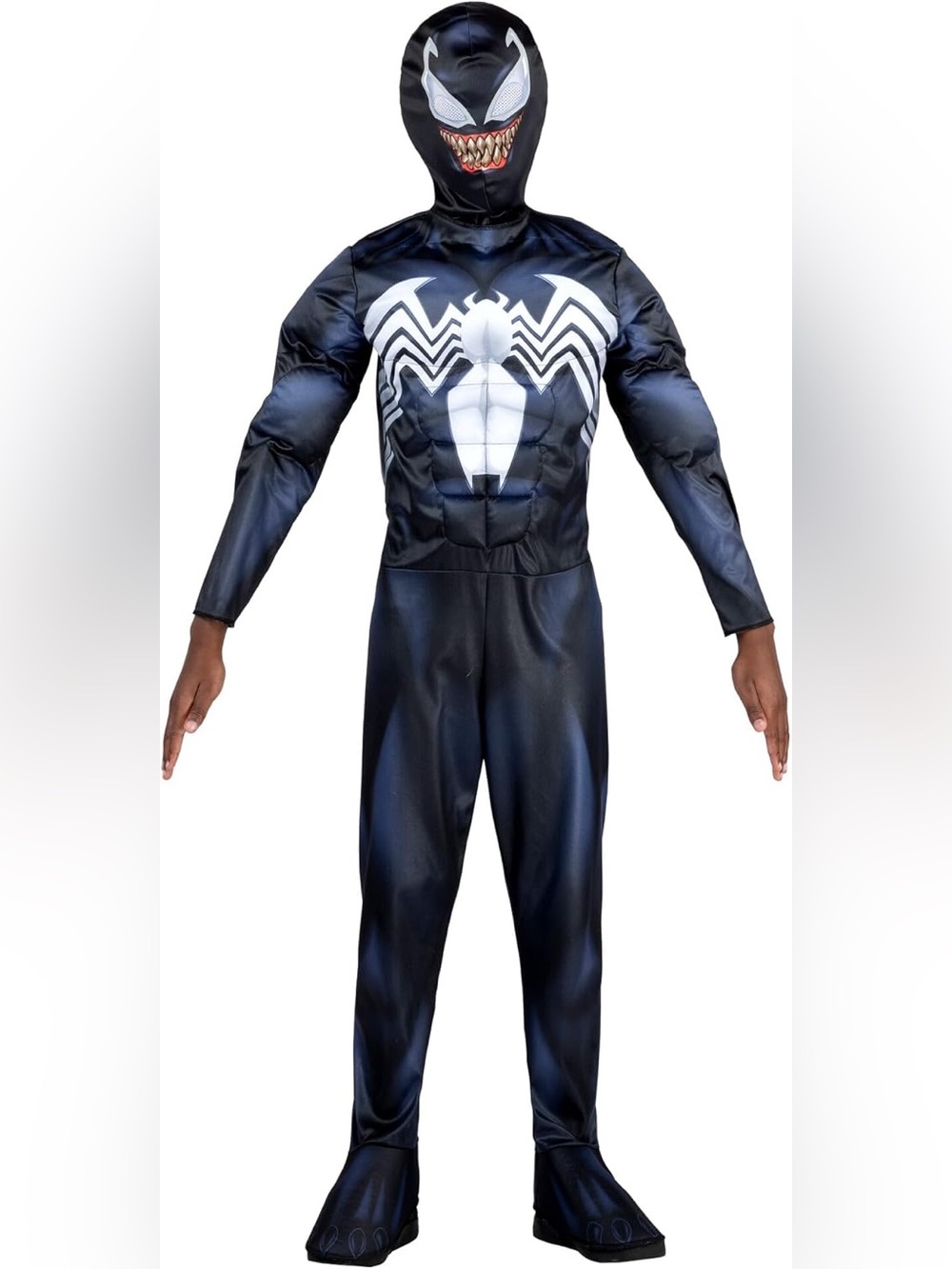 Jazwares Marvel Venom Child Costume Padded Muscles Jumpsuit Mask Small (4/7)